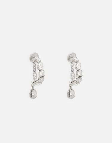 Náušnice Dolce & Gabbana 18K White Gold Easy Diamond Earrings Metalická | WEQD1GWDIA180001, 1