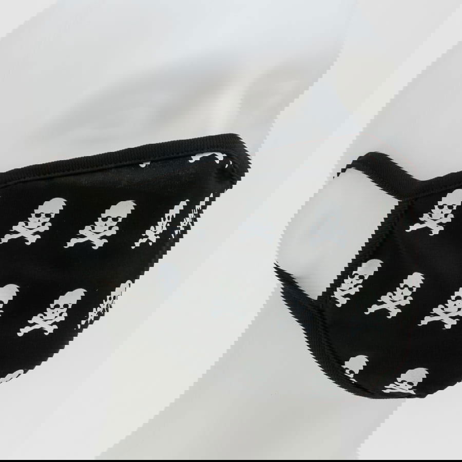 Oblečenie Urban Classics Skull Face Mask Čierna | MT1377, 0