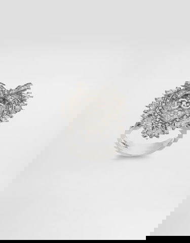 Prsteň Dolce & Gabbana Dolce & Gabbana Devotion Heart Ring, 18K White Gold with Diamonds, Size 56 Metalická | WRND1KWWH0180001, 3