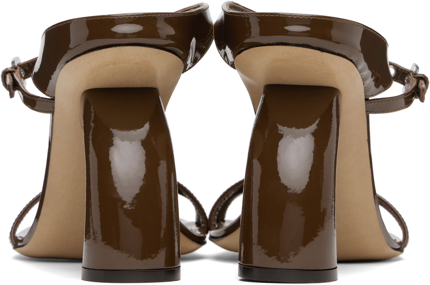 Starostlivosť o obuv Dries Van Noten Dries Van Noten Strappy Sculptural Heeled Sandals Hnedá | WS251-1623-189, 1