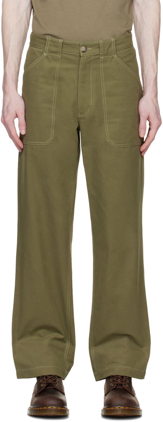 Nohavice a džínsy A.P.C. Khaki Sidney Zelené | COGBJ-H08422, 0