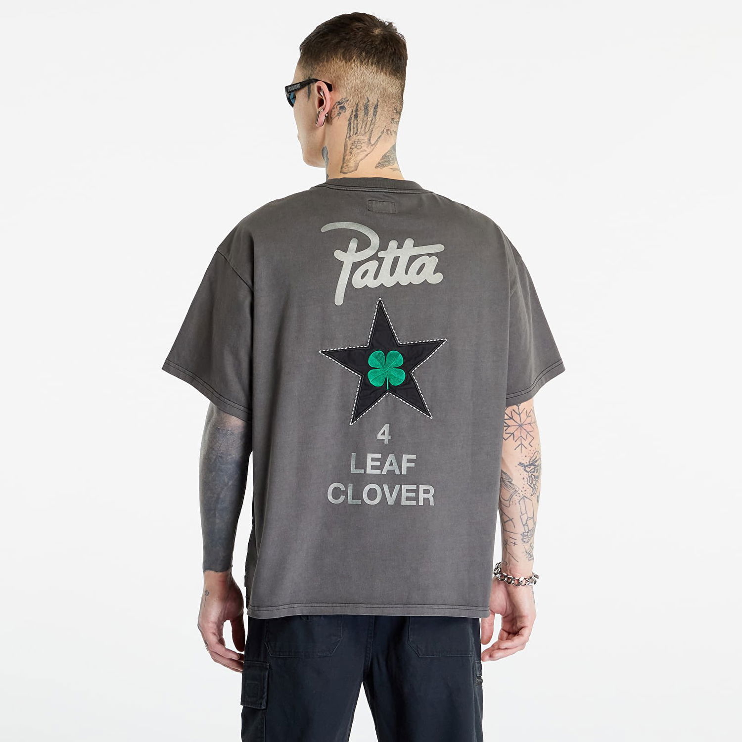 Tričko Converse Patta x Four-Leaf Clover Short Sleeve T-Shirt Šedá | 10024663-A01, 0