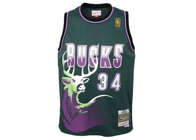 Dres Mitchell & Ness Mitchell & Ness NBA Milwaukee Bucks Ray Allen Swingman Jersey Zelené | 9N2B7BLT0-BCKRA-Y96, 0