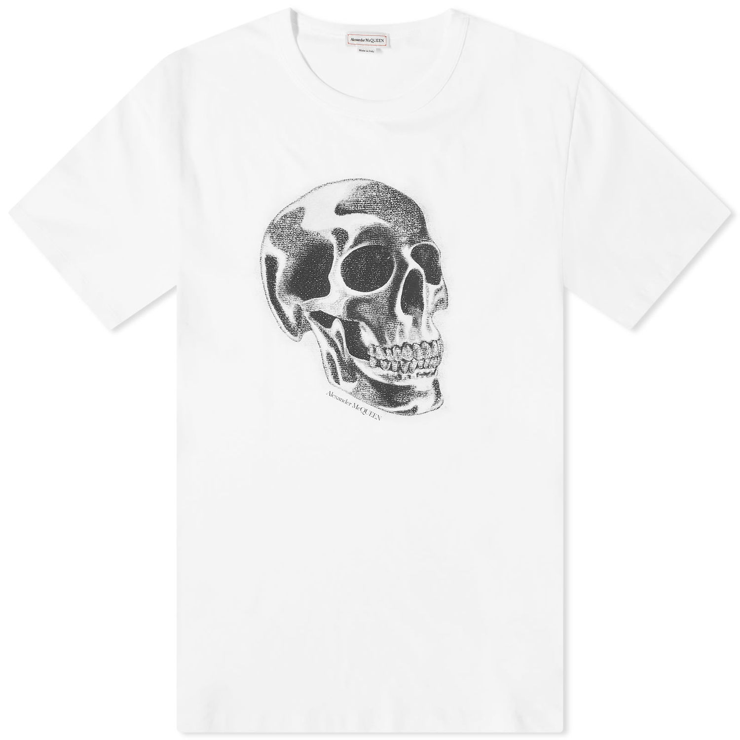 Tričko Alexander McQueen Metallic Skull Print T-Shirt Biela | 776351QTAAQ-0909, 0