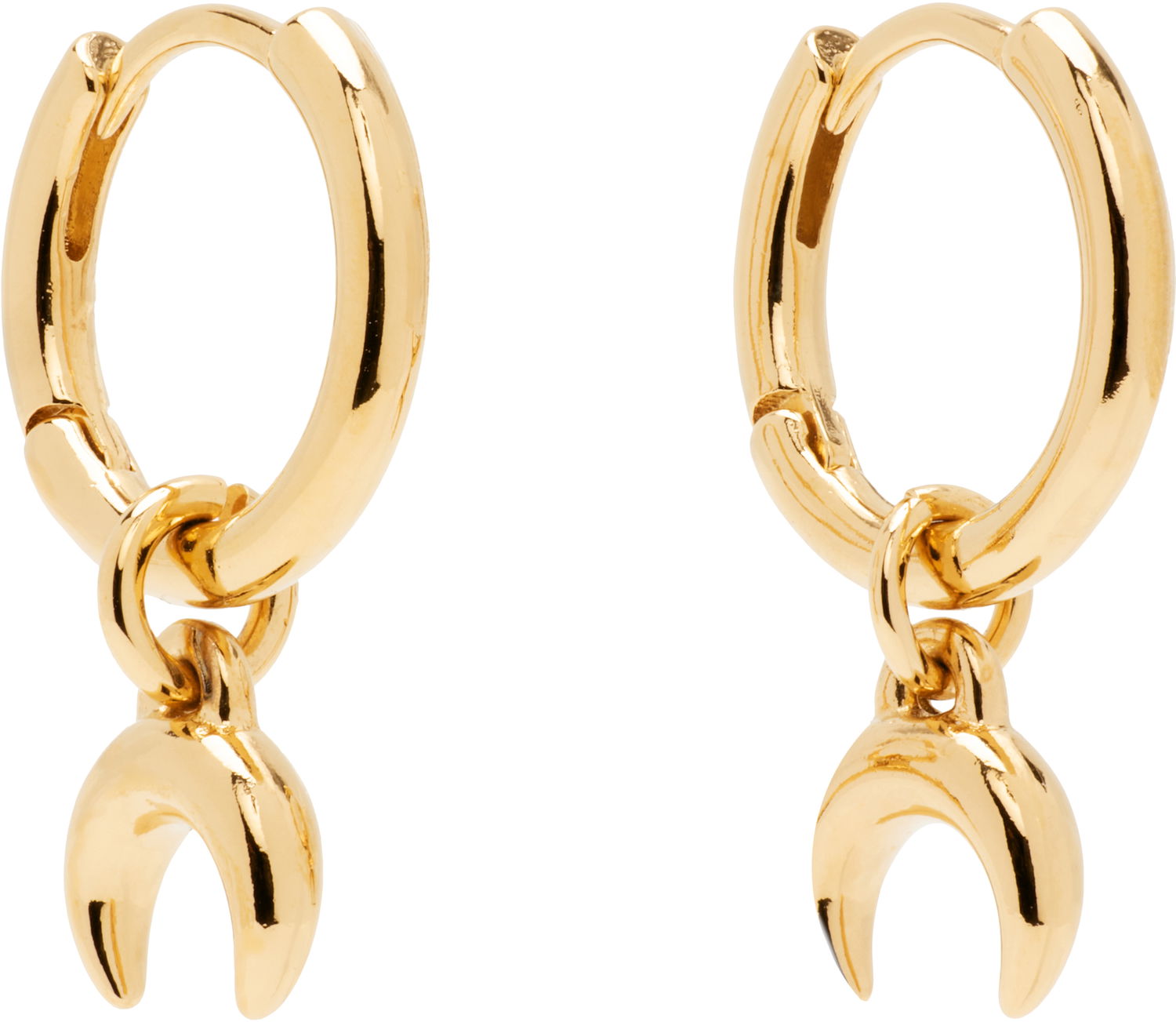 Náušnice Marine Serre Moon Mini Hoop Crescent Earrings Metalická | UJW078ARMET0003, 1