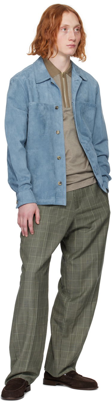 Košeľa Paul Smith Paul Smith Suede Button Up Shirt Modrá | M1R-722Y-M01931-40B, 3