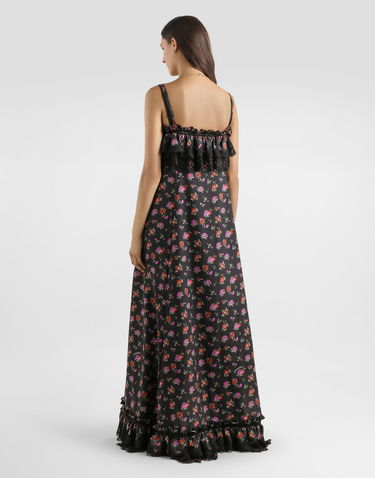 Šaty Dolce & Gabbana Dolce & Gabbana Floral-print Habotai Long Dress Rôznofarebný | F60HGTIS10WHN5XS, 2