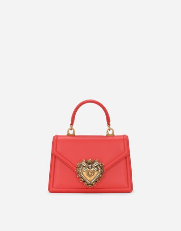 Kabelka Dolce & Gabbana Small Devotion Top-handle Leather Shoulder And Crossbody Bag Červená | BB6711AV89387550, 0