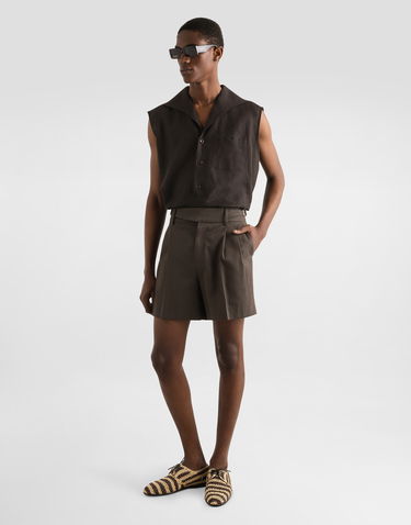 Šortky Dolce & Gabbana Dolce & Gabbana Cotton Gabardine Shorts with Belt Hnedá | GP10WTFUFNVM1348, 1