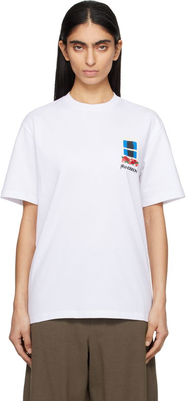 Tričko JW Anderson JW Anderson Window Embroidered T-Shirt Biela | JT0283-PG1510, 0