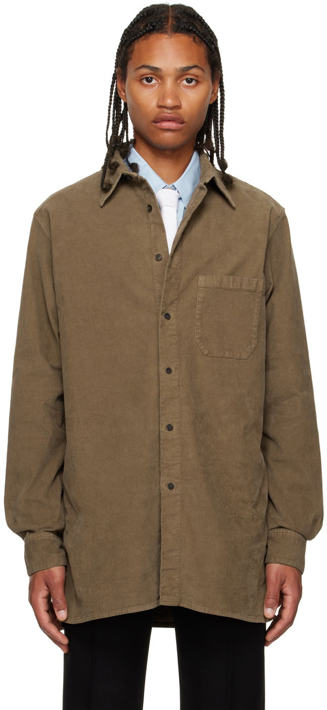 Košeľa The Row Melvin Button-Up Long Sleeve Shirt Zelené | 542-W2789, 0