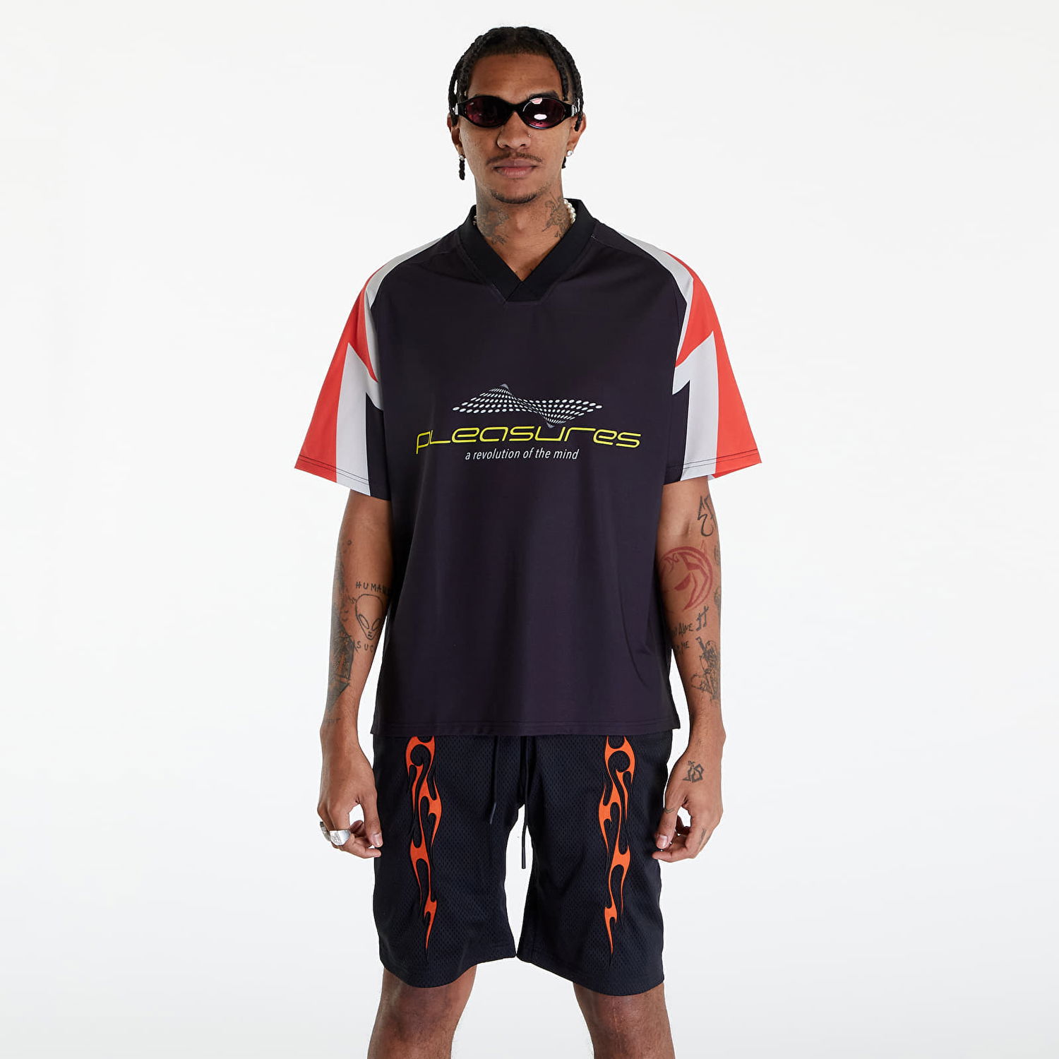 Tričko Pleasures Mind Soccer Jersey Tee Čierna | P24SP011 BLACK, 0
