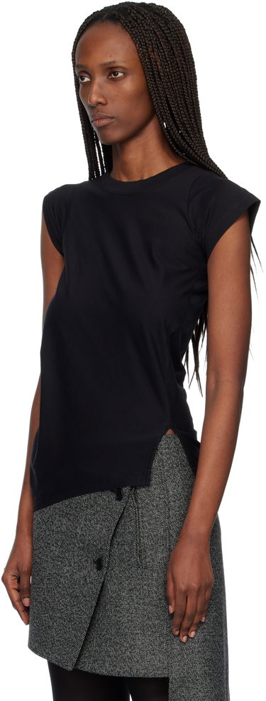 Tričko Courrèges Courrèges Twisted Jersey T-shirt Čierna | 425JTS231JS0233, 3