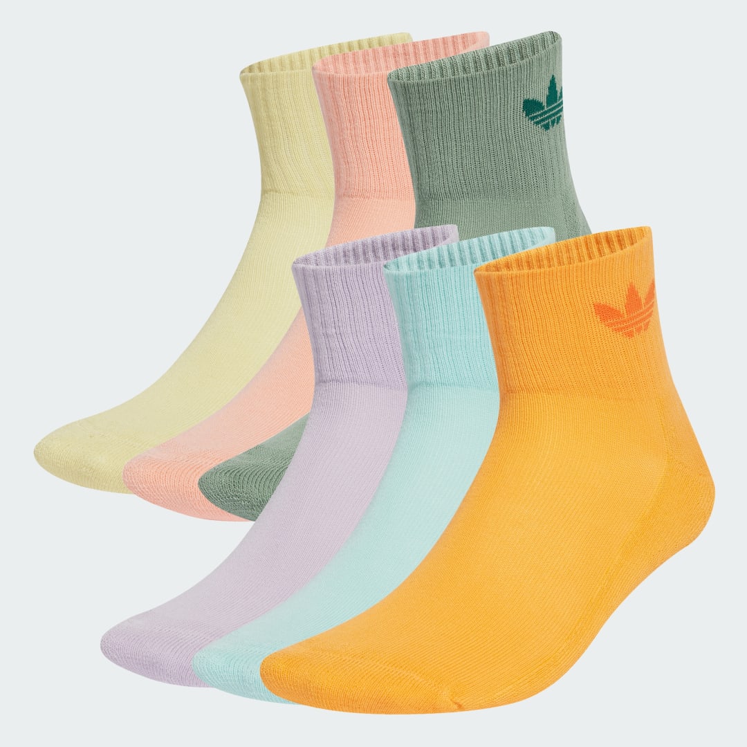 6 Pack Mid Ankle Socks