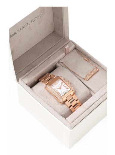 Doplnky Michael Kors Watch and Necklace Set Metalická | MK1074SET