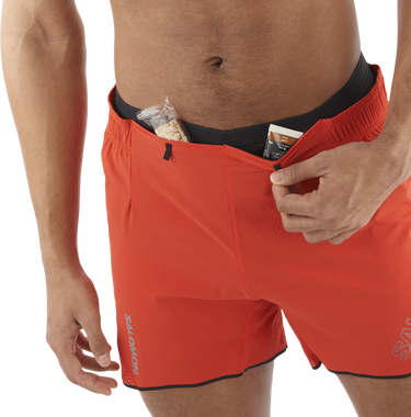 Šortky Salomon SENSE AERO 5 SHORTS Červená | lc2275000, 2