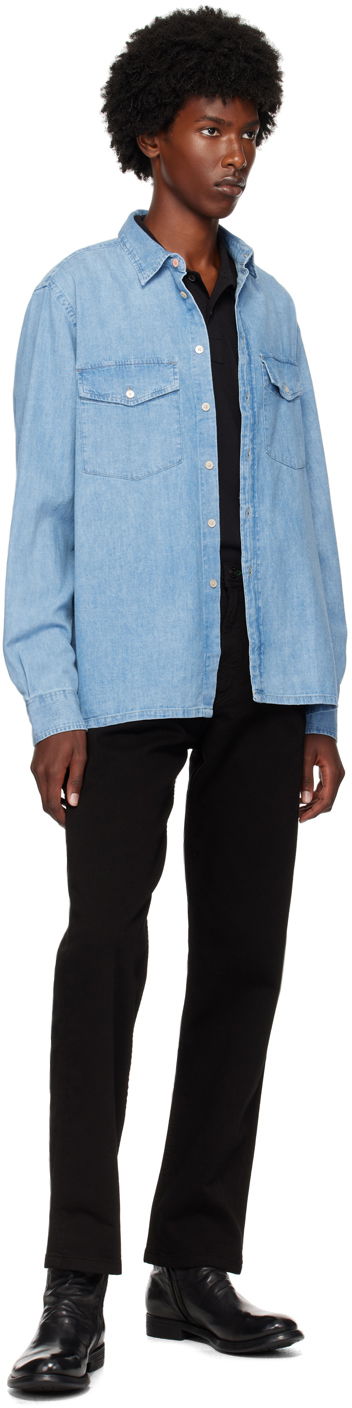 Košeľa Paul Smith PS Paul Smith Flap Pocket Shirt Modrá | M2R-647X-N22096-LT, 3