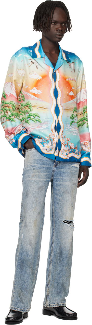 Košeľa Casablanca Casablanca 'Tennis Club' Silk Print Long Sleeve Shirt Rôznofarebný | U-MPF25-SH-006-01, 3