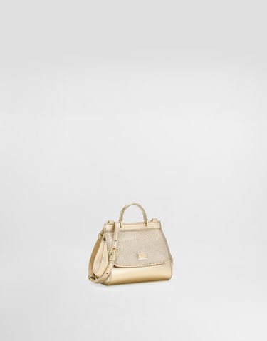 Kabelka Dolce & Gabbana Dolce & Gabbana Mini Sicily Leather Handbag Metalická | EB0003AA74687610, 2