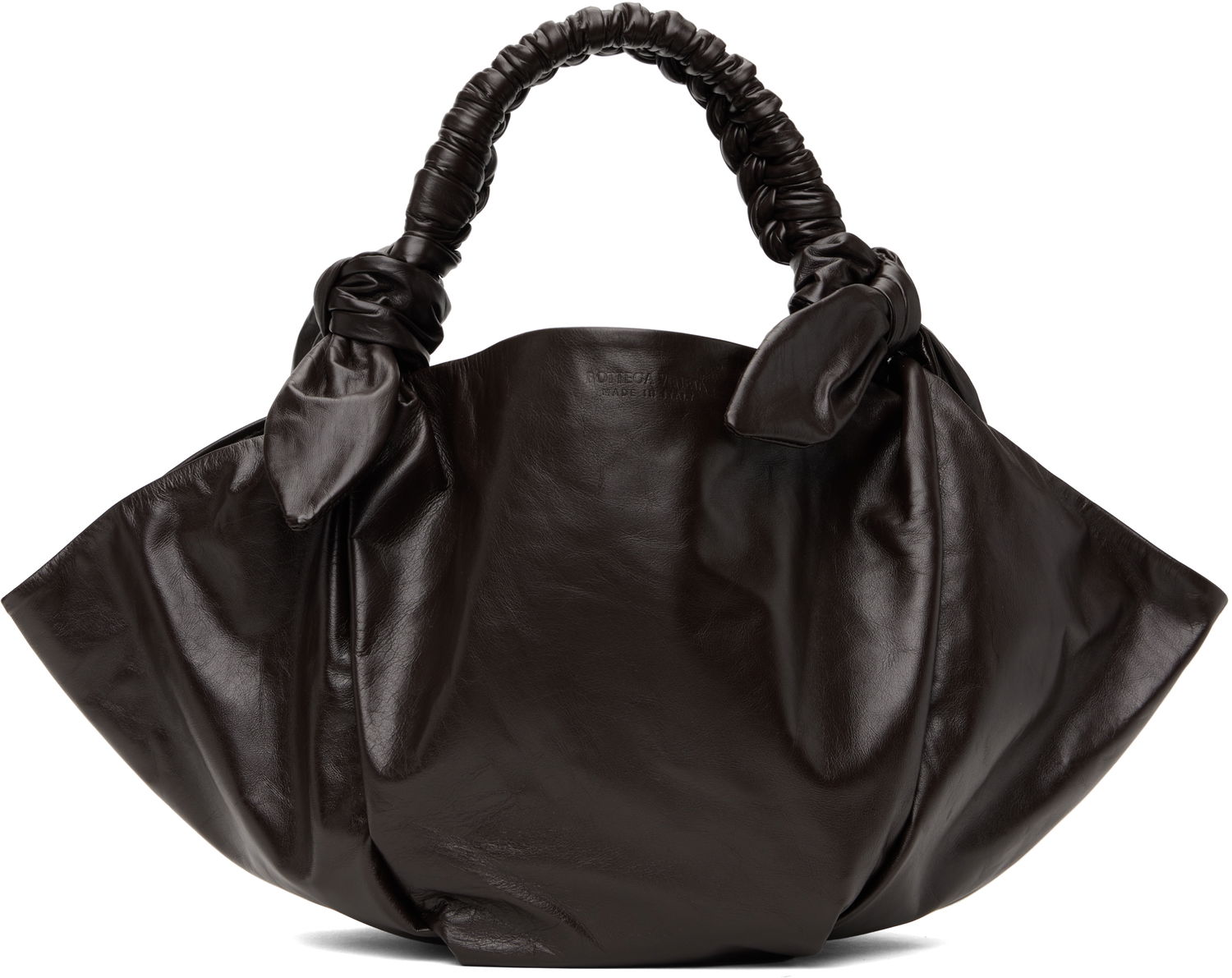Tote bag Bottega Veneta Leather Knotted Shoulder Bag Hnedá | 796263 VA9A8, 0