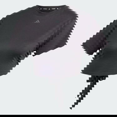 Tričko adidas Performance Yoga Studio Wrapped Tee Čierna | IS2988, 4