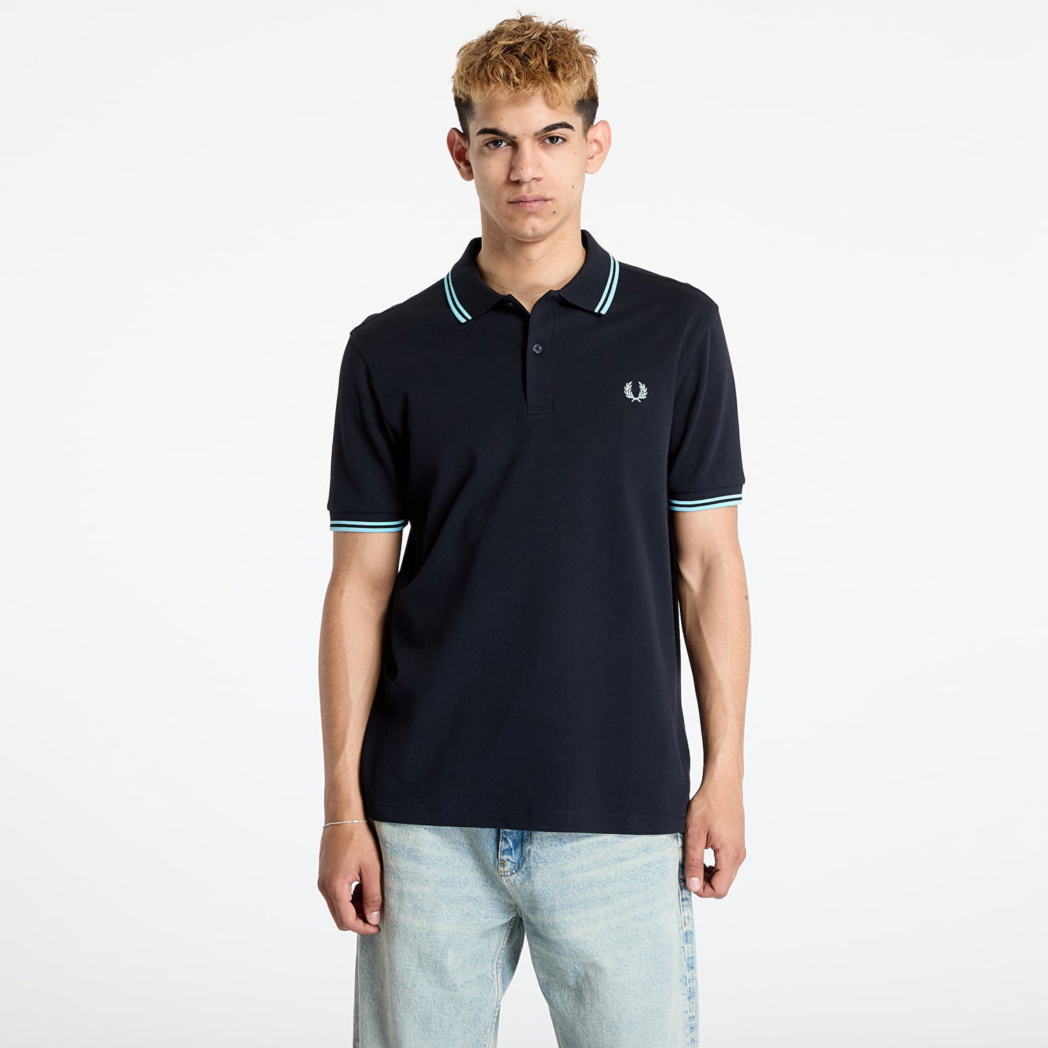 Polo tričko Fred Perry Fred Perry Twin Tipped Shirt Čierna | M3600 Y60, 0