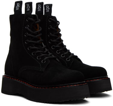 Oblečenie R13 R13 Single Stack Suede Boots Čierna | R13WS025-S096C, 3