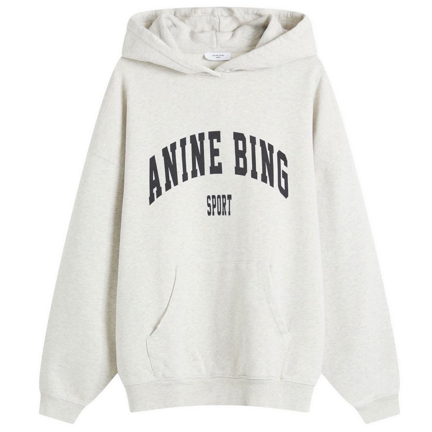 Mikina Anine Bing Harvey Grey Melange Hooded Sweatshirt Šedá | S-08-5185-030, 0
