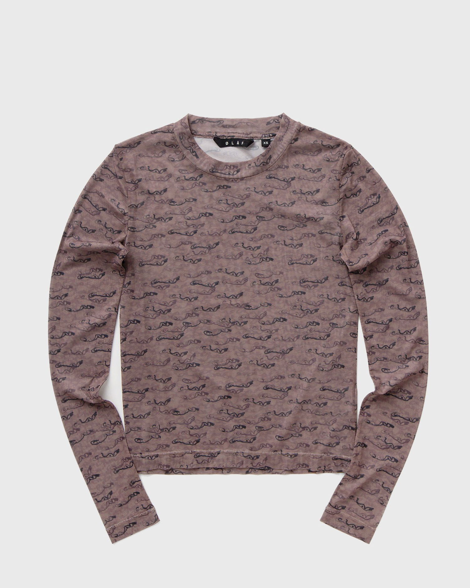 Tričko ØLÅF WIND AOP TOP LS Hnedá | W180106-BROWN, 0