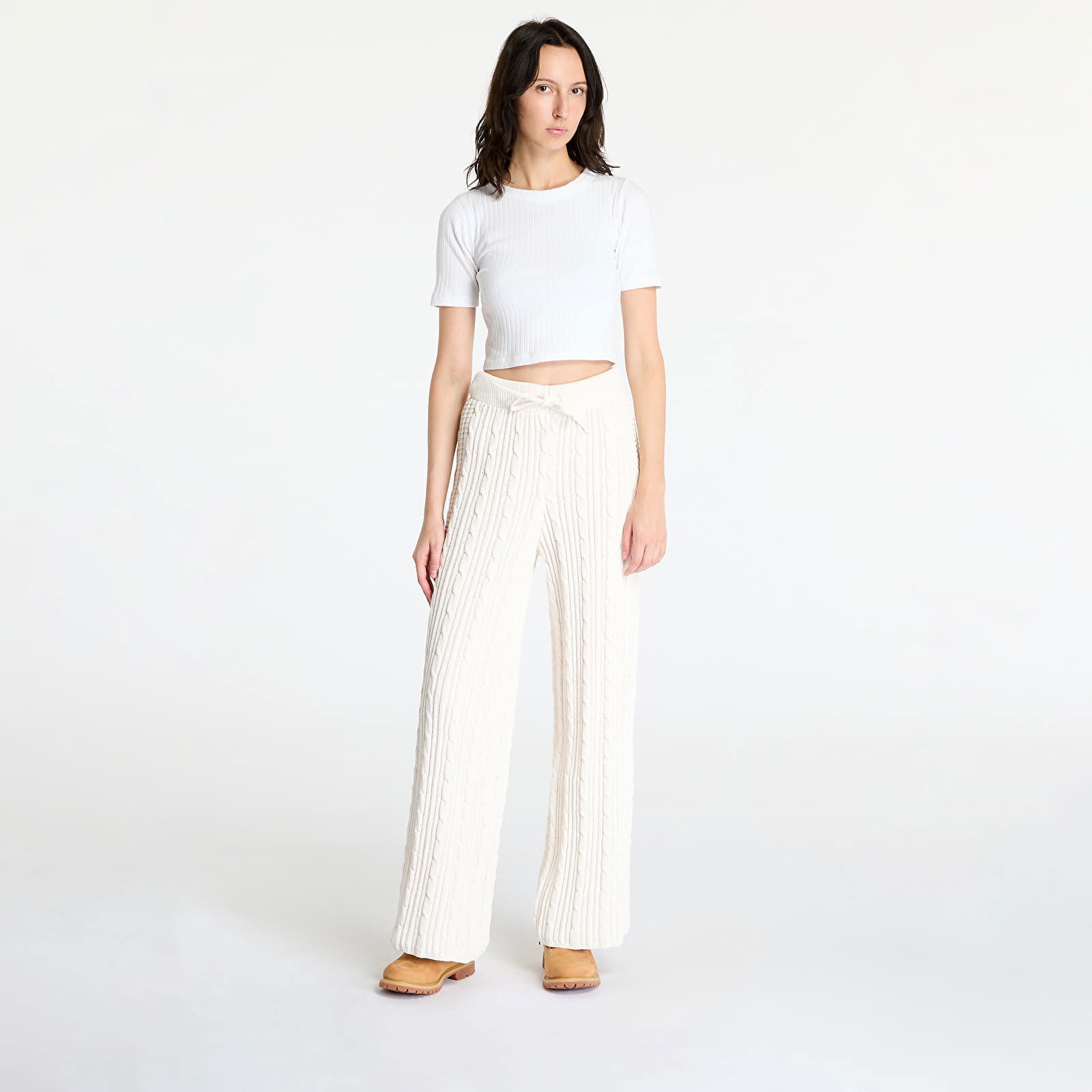 Knited Jogger Pant Wonder White