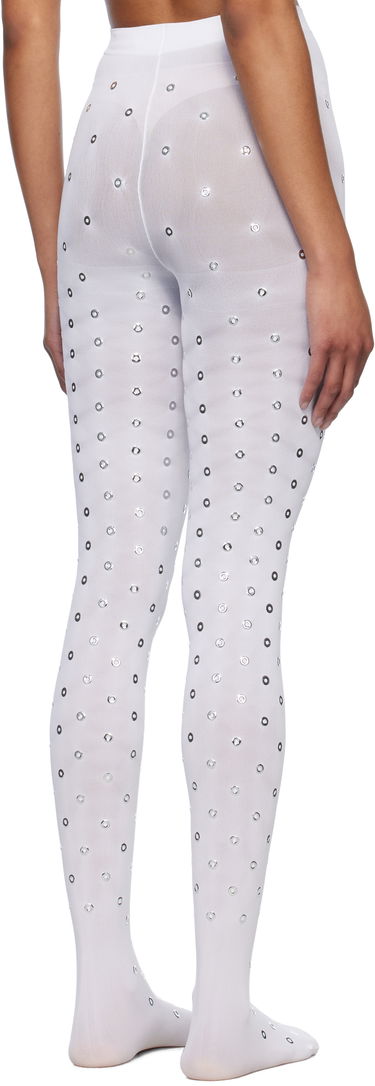 Ponožky We11done We11done Eyelet Tights Biela | WD-LE0-25-284-W-WH, 2