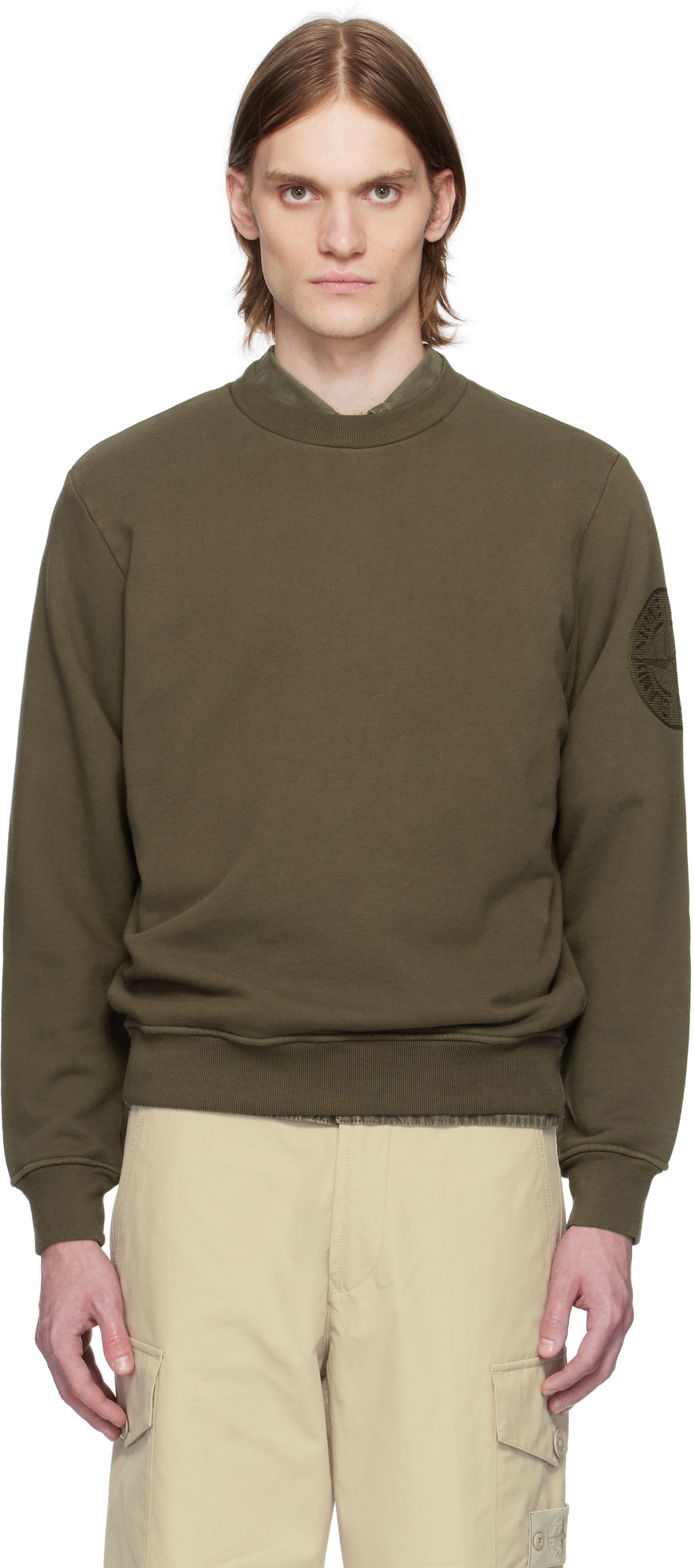 Sveter Stone Island Stone Island Cotton Fleece Sweatshirt Zelené | K1S15 6100026 S0122, 0
