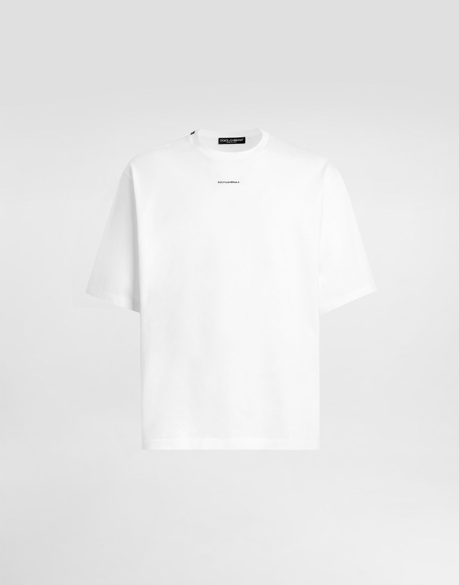 Tričko Dolce & Gabbana Oversized T-shirt with Dolce & Gabbana Print Biela | G8PB8TG7PYRW0800, 0