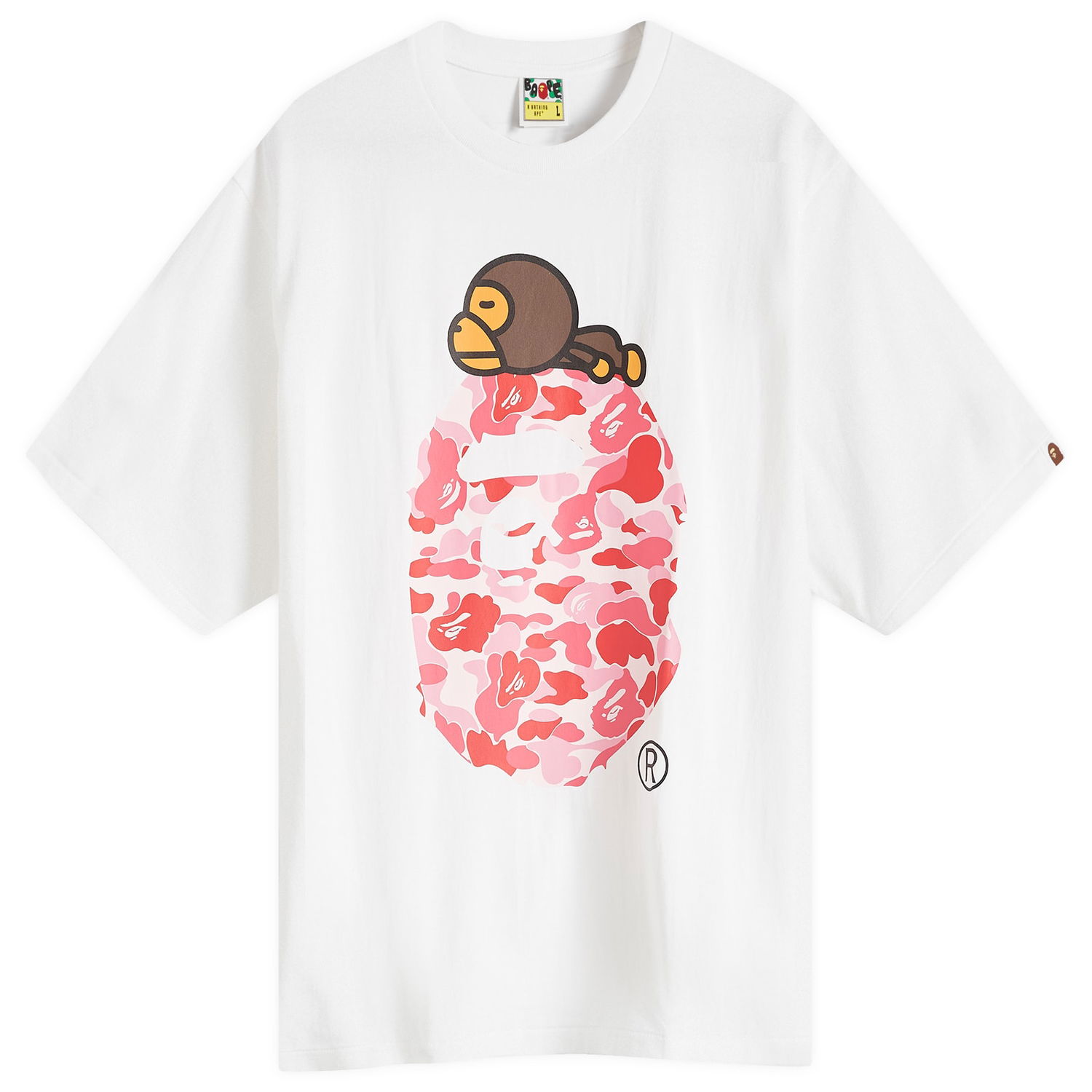 Tričko BAPE A Bathing Ape ABC Camo on Big Ape T-Shirt Biela | 002TEK301004M-WHP, 0