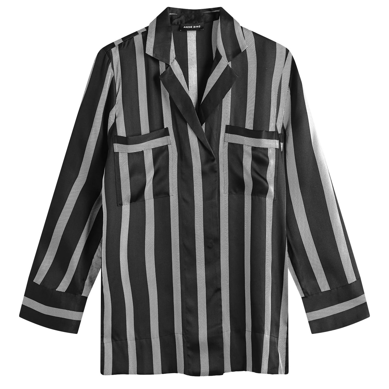 Košeľa Anine Bing Lynette Print Shirt, Size Medium Čierna | A-07-10345-PRT31, 0