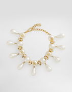 Maxi-necklace With Spheres, Teardrop Accents And Dg Logo