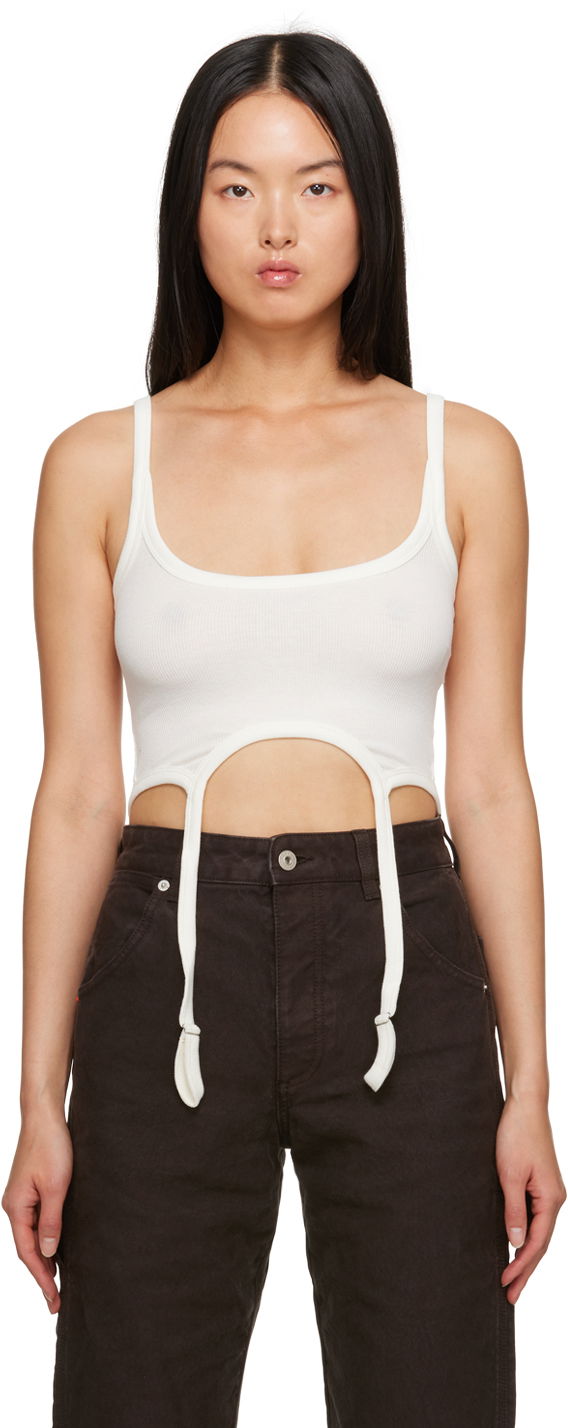 Tielko HERON PRESTON Hooks Tank Top Biela | HWAC005F23JER0010400, 0
