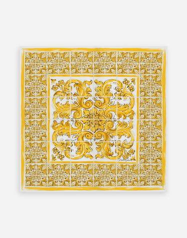Šál Dolce & Gabbana Cotton Foulard With Majolica Print Žltá | FN092RGDCI5H45DQ, 0