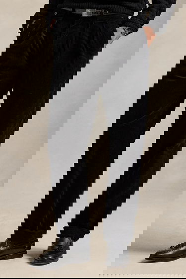 Nohavice Polo by Ralph Lauren Pleated Corduroy Chinos Čierna | 710882543014, 0