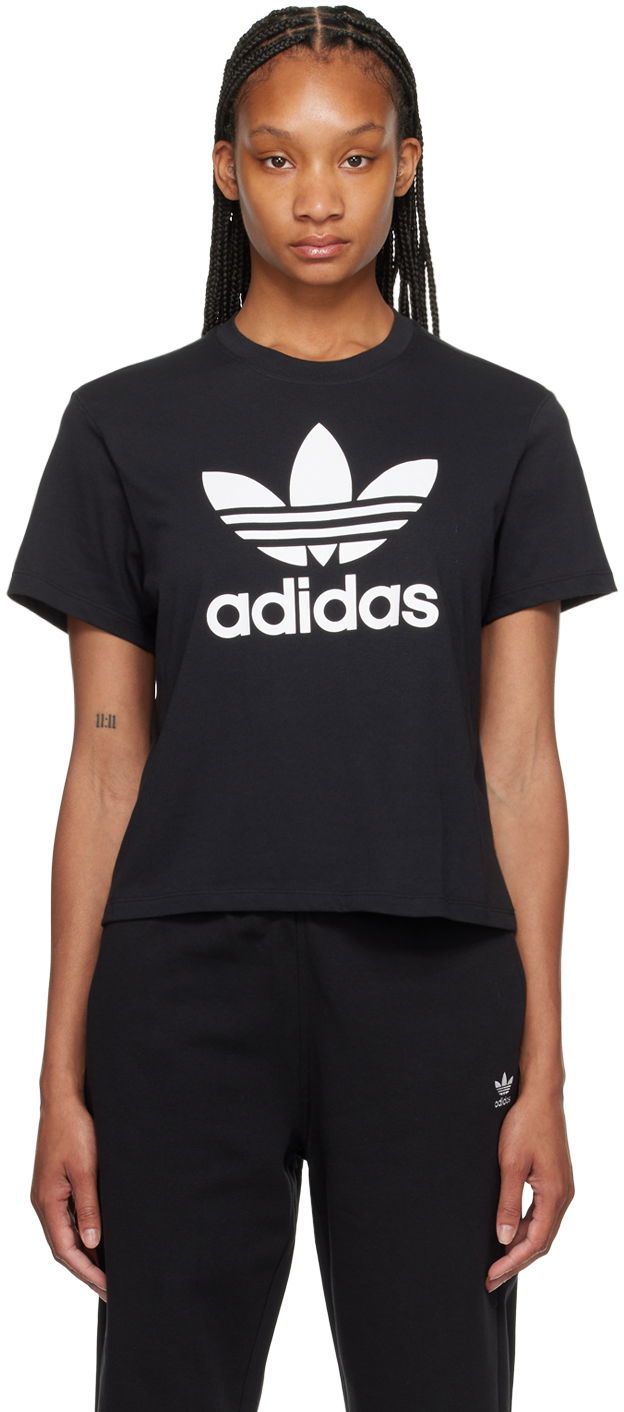 Tričko adidas Originals Black Adicolor Trefoil T-Shirt Čierna | IU2422, 0