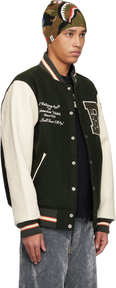 Bomber bunda BAPE A Bathing Ape Varsity Bomber Jacket Zelené | 001HJK801001M, 1