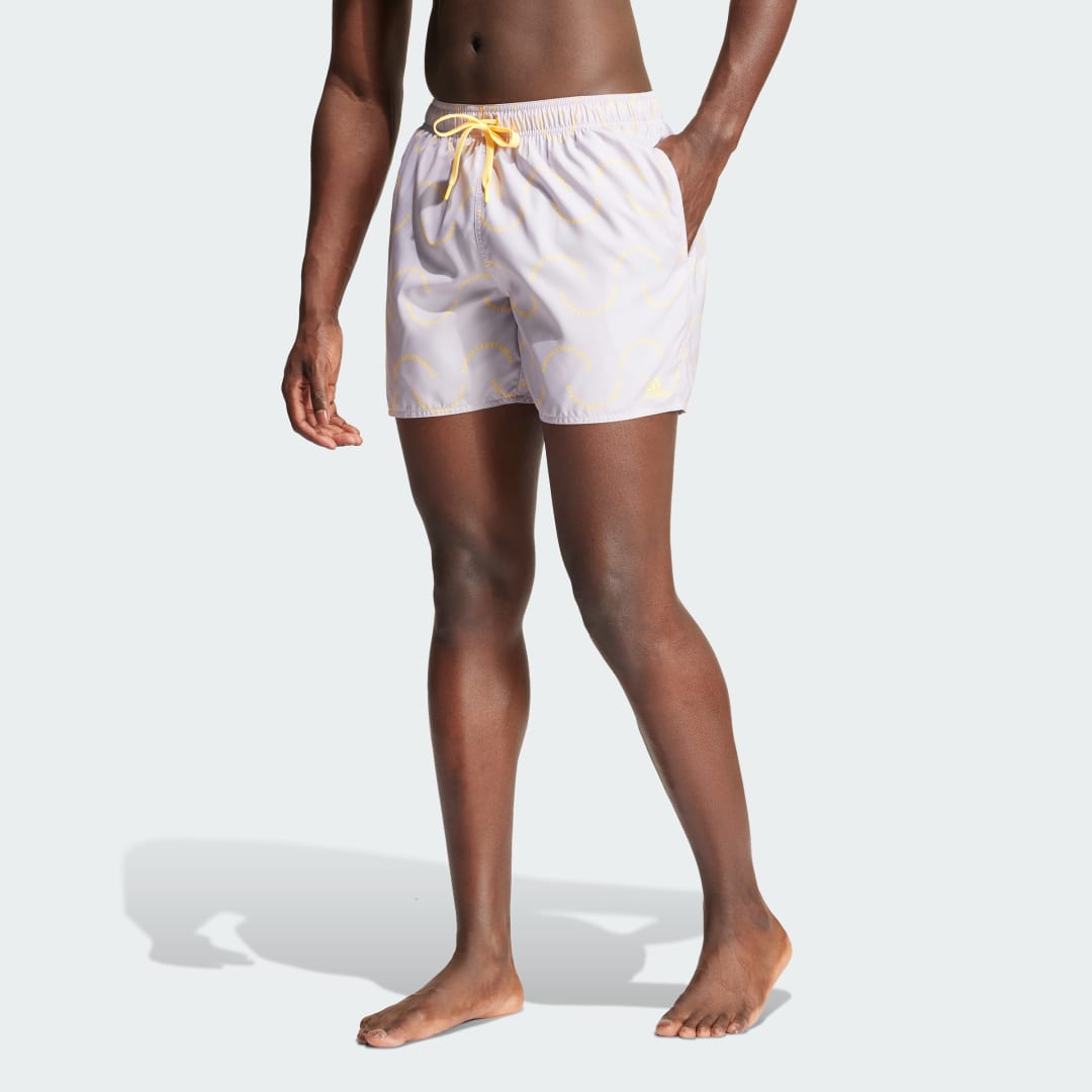Plavky adidas Performance Sportswear Wave Logo CLX Swim Shorts Biela | IR6198, 1