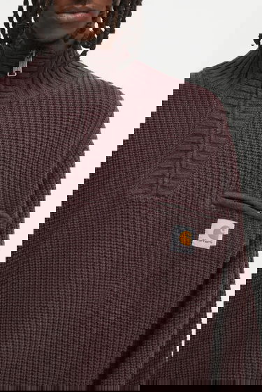 Sveter Carhartt WIP Detroit Half Zip Sweater Vínová | I035398.33HXX, 3