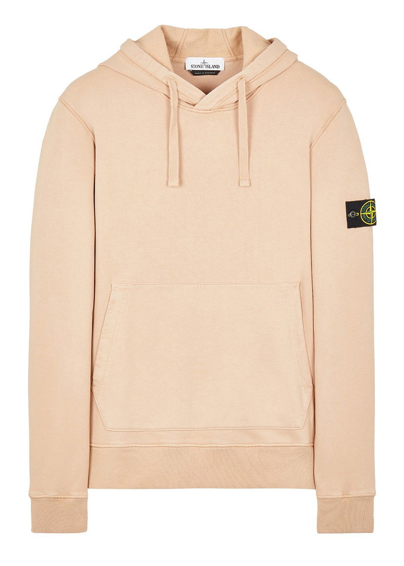Mikina Stone Island Brushed Cotton Fleece Hoodie Béžová | 751564120V0082-9415