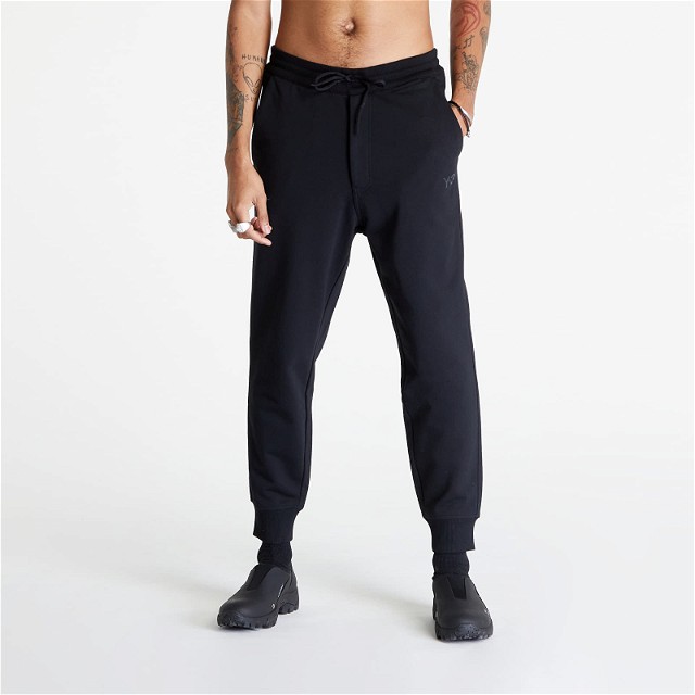 French Terry Cuffed Joggers Pants Black