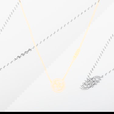 Náhrdelník GUESS Life In 4G Universal Crystal Embellished Logo Pendant Necklace Žltá | JUBN02141JWYG-GOLD, 1