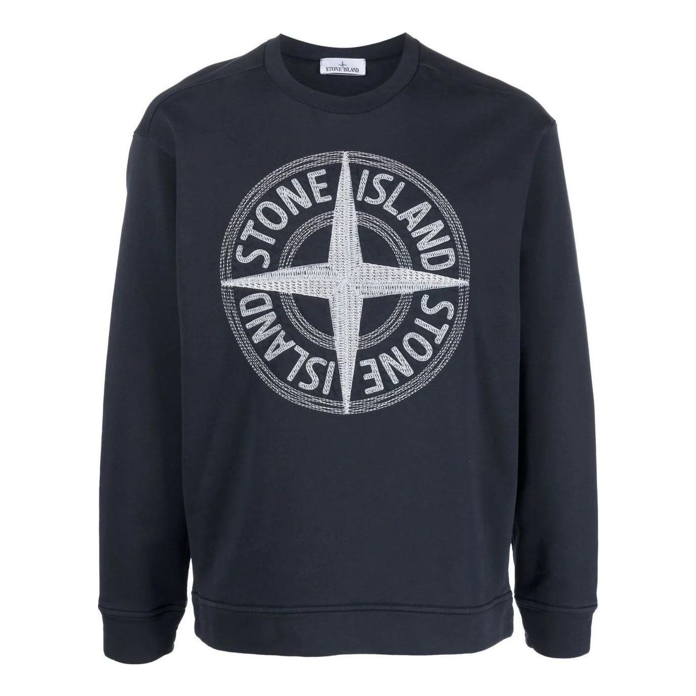 Sveter Stone Island Embroidered Logo Sweatshirt Modrá | 781565484-V0020, 0