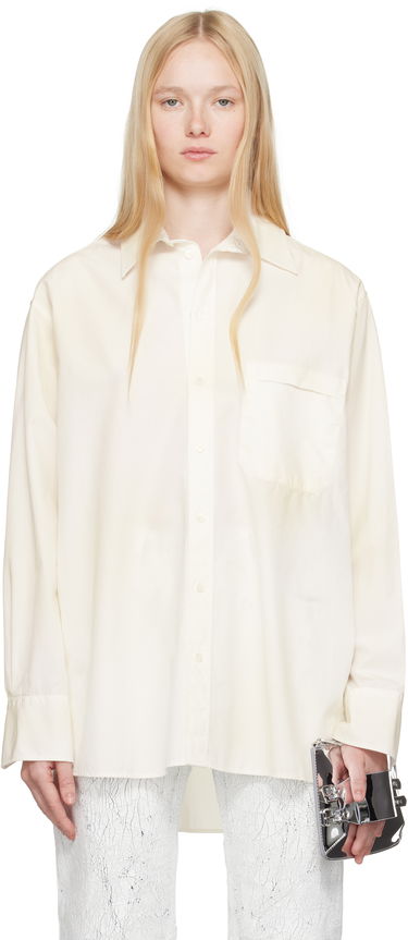 Košeľa Maison Margiela MM6 Maison Margiela Cotton Poplin Long Sleeve Shirt Biela | S62DT0035 M35458, 0