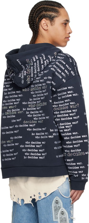 Mikina Who Decides War Who Decides War WDW Scripture Zip-Up Hoodie Navy | 1110560019SS25, 2
