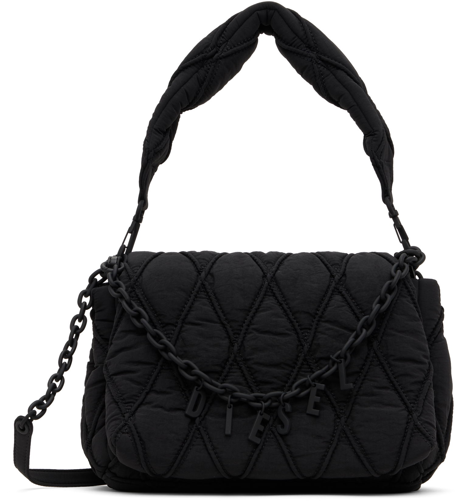 Taška cez rameno Diesel Diesel Charm-D Quilted Shoulder Bag Čierna | X10265-P8048-T8013, 0